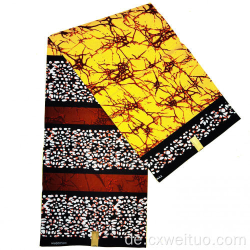 100% Polyester Ankara Stoff Wachsdruckstoff Stoff